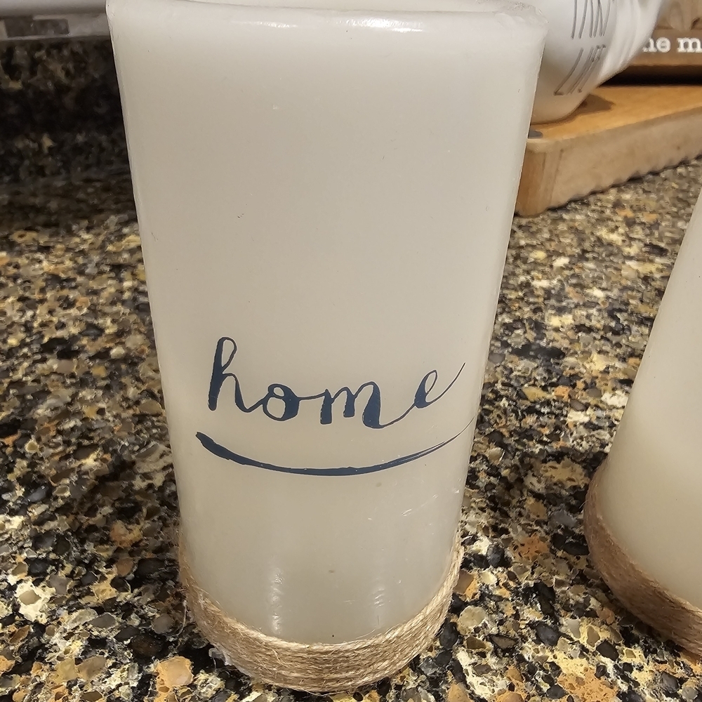 Laura Ashley Rustic Cream Candle Set with Jute Accent - Picture 6 of 8